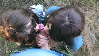 ���ઉટડોર છોકરી, વિર્ય પાણી મોં, છોકરી ચુંબન - હું શેર કરું છું મારા પતિ સાથે મારા StepSis, suck પતિ ટોટી - પોવ 3some બેન સાવકી મૂરે