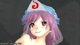 Llwytho y cordiau ar gyfer &#039;【MMD】Saigyoji Yuyuko vs Garw Reidio Peiriant【R-18】